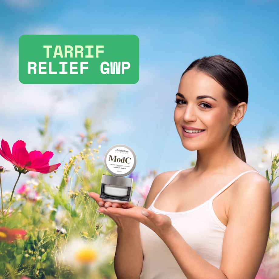 Tariff Relief: Free Mod C Powdered Serum with $59+ Purchase